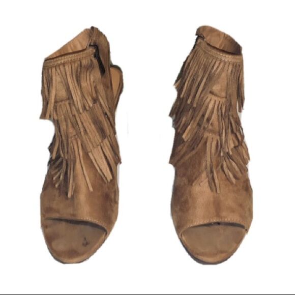 Cato fringe open toe bootie size 10 - Picture 2 of 7